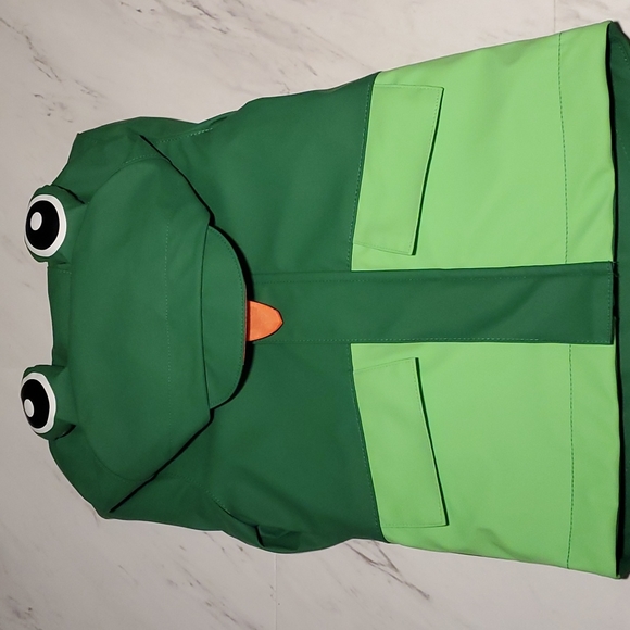 Cat & Jack Frog Rain Coat, Color Green,Size 12M - Picture 4 of 5